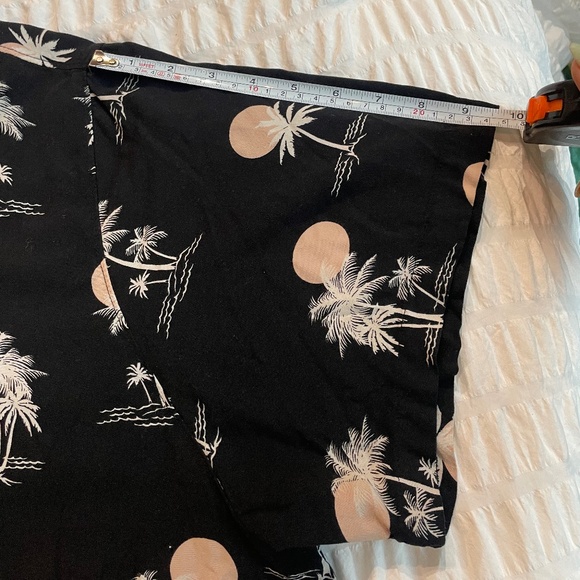 🌟 No Boundaries Black Tropical Palm Tree Hawaiian Shirt 3XL Short Sleeve - Picture 9 of 11